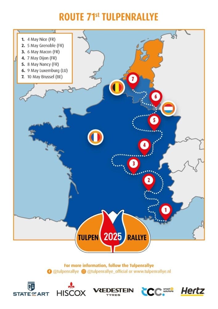 Routekaart 71e Tulpenrallye